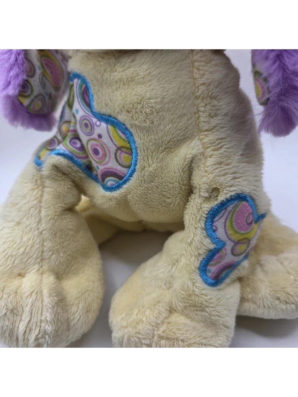 GANZ Webkinz Jelly Bean Puppy Plush HM474 Retired Yellow Purple 2008 No Code